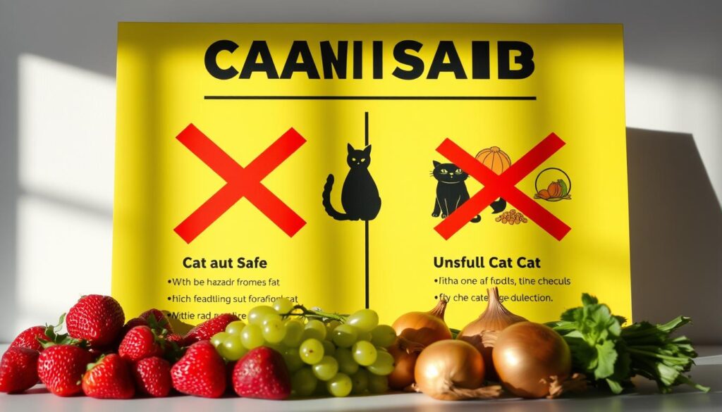 cat safe foods warning signs