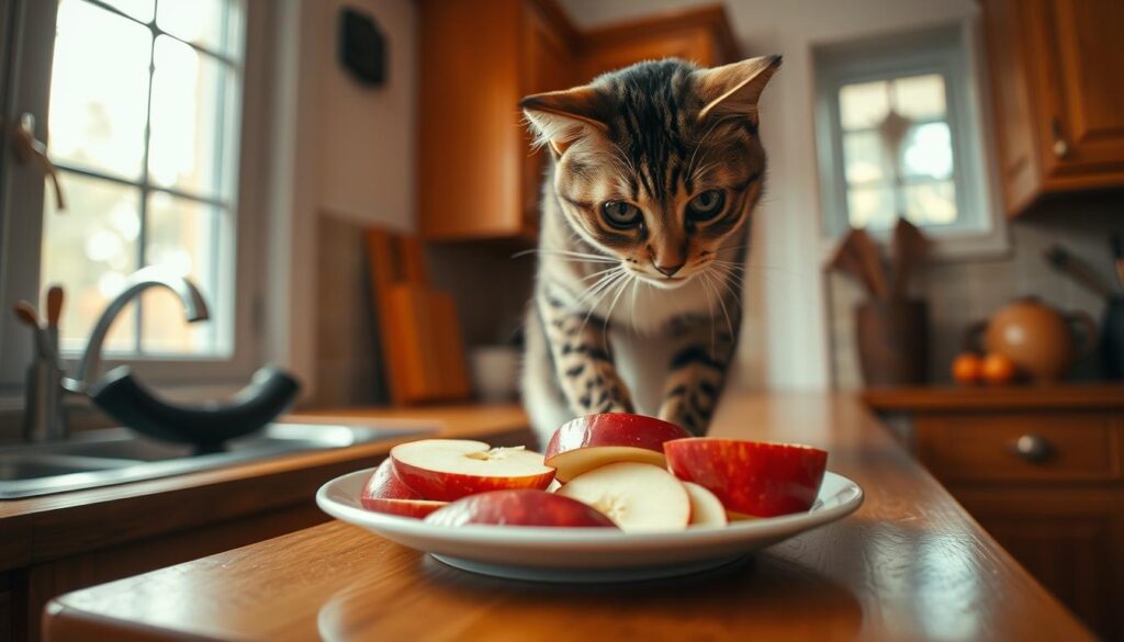 feeding cats apples