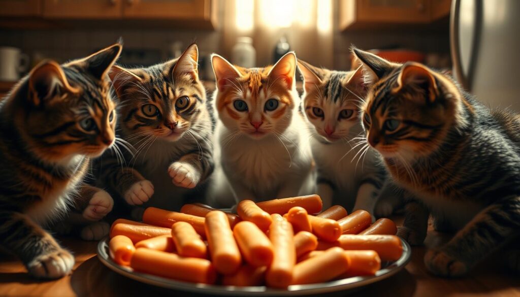 cats and hot dogs
