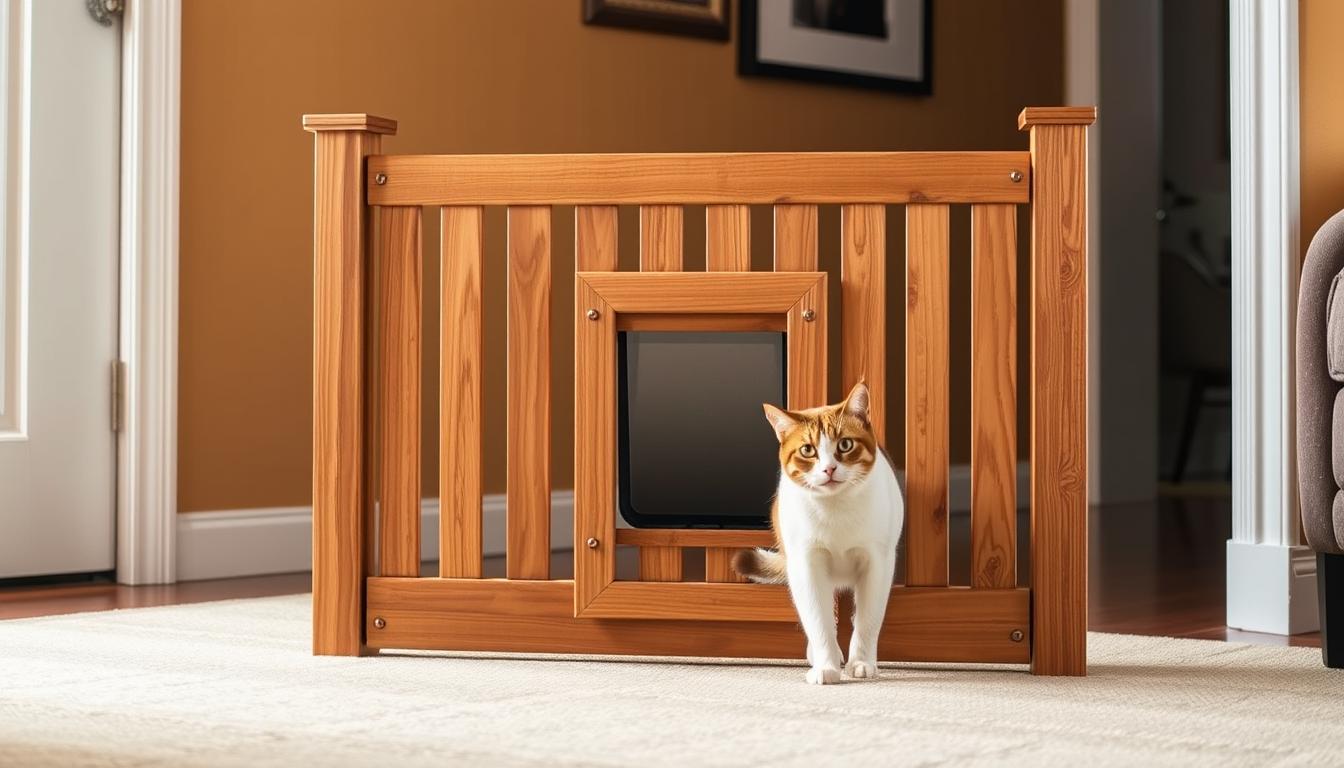 dog gate with cat door