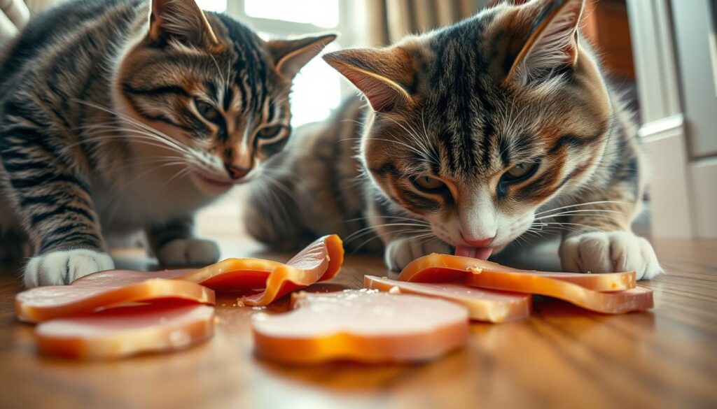 feeding cats ham